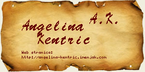 Angelina Kentrić vizit kartica